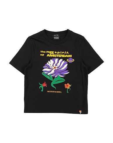SCOTCH R'BELLE T-Shirt NERO 100% Baumwolle