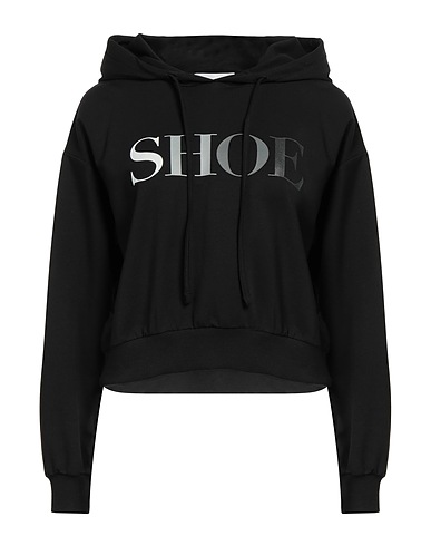 SHOE Hooded sweatshirt Black 95% Cotton, 5% Elastane