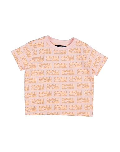 CAVALLI CLASS T-shirt Light pink 95% Cotton, 5% Elastane