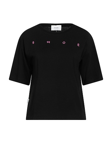 SHOE T-shirt Nero 100% Cotone