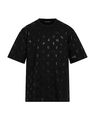 DOLCE&GABBANA T-shirt Black 59% Cotton, 38% Polyamide, 3% Elastane