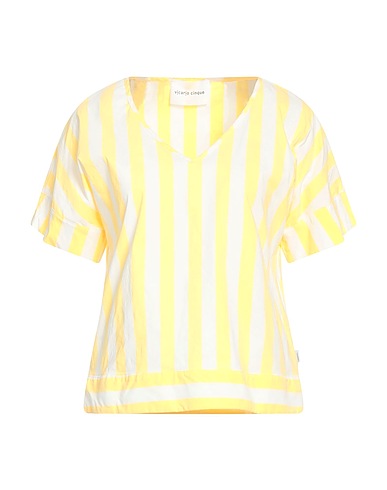 VICARIO CINQUE トップス イエロー レーヨン 67% / ナイロン 29% / ポリウレタン 4%