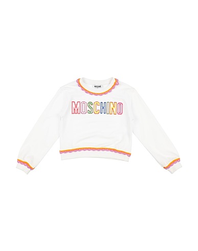 MOSCHINO KID Sweatshirt White 95% Cotton, 5% Elastane