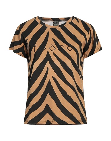 TOOCO T-shirt Camel 100% Cotton
