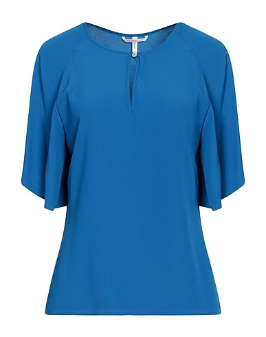 SOPHIE Top Blu 65% Acetato, 35% Seta