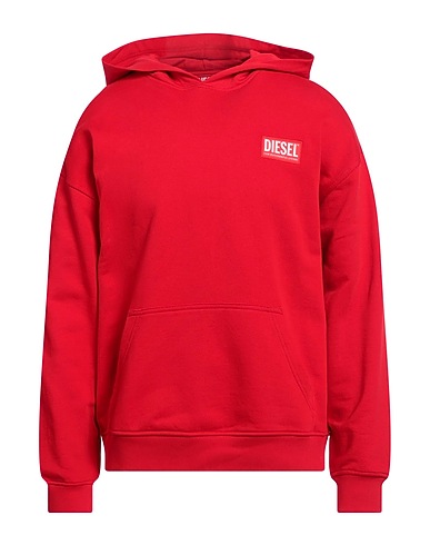 DIESEL Hooded track jacket  S-NLABEL-HOOD-L1
 Red 97% Cotton, 3% Elastane