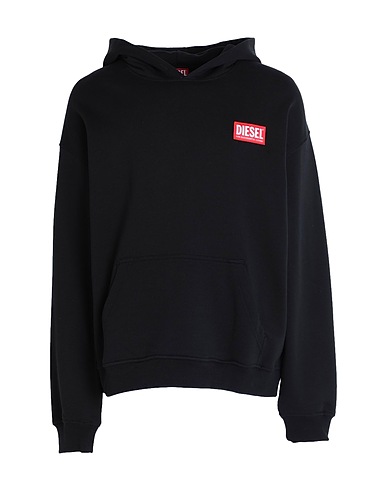 DIESEL Hooded sweatshirt S-NLABEL-HOOD-L1
 Black 97% Cotton, 3% Elastane