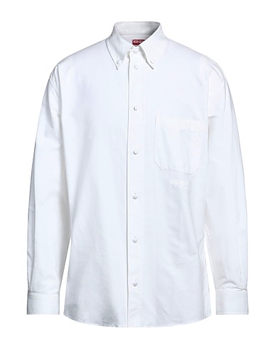 KENZO Camicia a quadri Bianco 100% Cotone