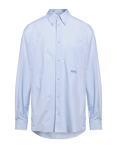 KENZO Camicia a quadri Blu chiaro 100% Cotone