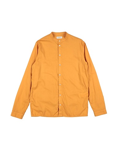 PAOLO PECORA Solid color shirt Camel 100% Cotton
