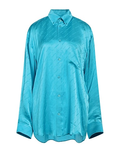 BALENCIAGA Patterned shirts & blouses Azure 100% Silk