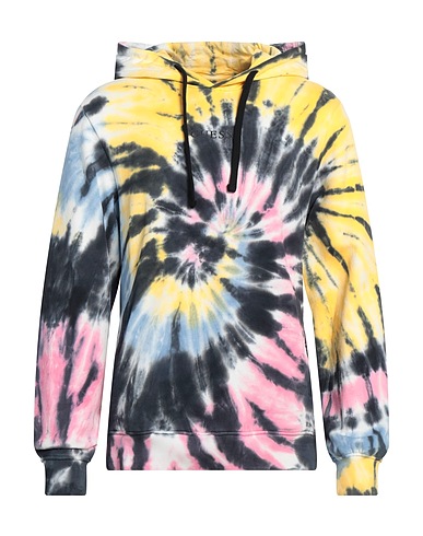 GUESS Hooded track jacket  Yellow 100% Cotton