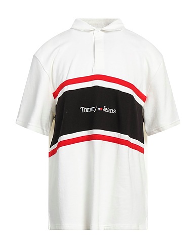 TOMMY JEANS Polo shirt White 100% Cotton