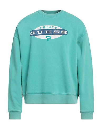 GUESS Sweatshirt Light green 85% Cotton, 15% Polyester