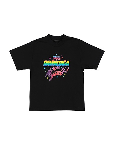 BALENCIAGA KIDS T-shirt Black 100% Cotton, Elastane