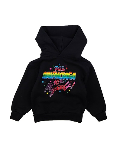 BALENCIAGA KIDS Hooded track jacket  Black 100% Cotton