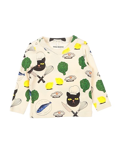 MINI RODINI T-shirt Ivory 100% Organic cotton