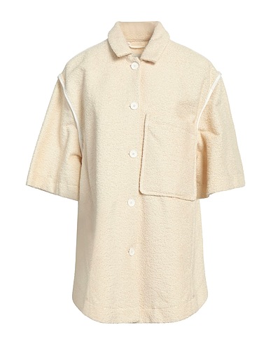 T_COAT Hemden und Blusen einfarbig Beige 80% Baumwolle, 20% Polyester