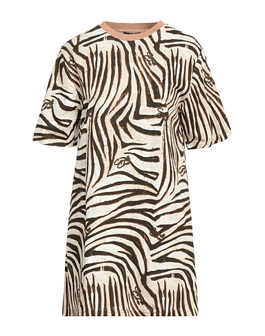 CAVALLI CLASS Short dress Beige 100% Cotton