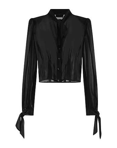 ELISABETTA FRANCHI Camicie e bluse tinta unita Nero 100% Poliestere