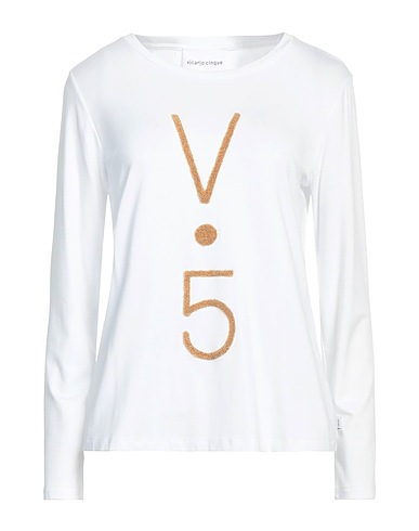 VICARIO CINQUE T-shirt Ivory 95% Viscose, 5% Elastane