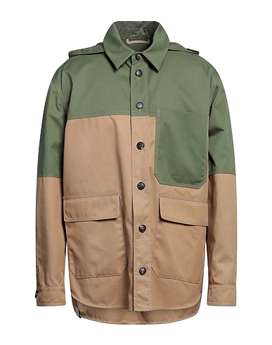 T_COAT Camicia fantasia Verde militare 65% Poliestere, 35% Cotone