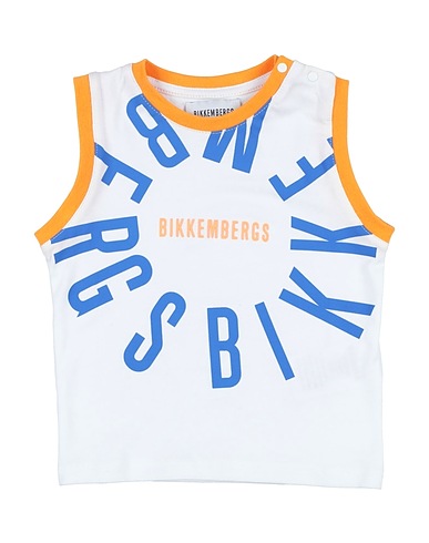 BIKKEMBERGS Top Bianco 95% Cotone, 5% Elastan