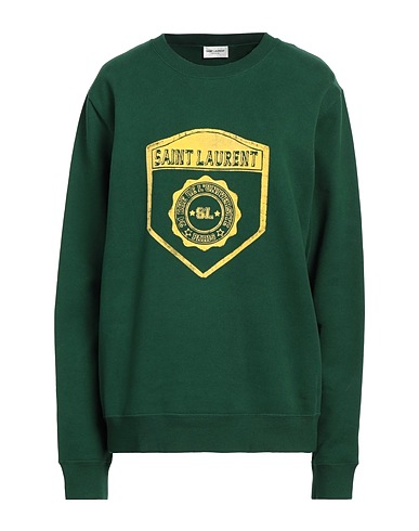 SAINT LAURENT Sweatshirt Green 100% Cotton