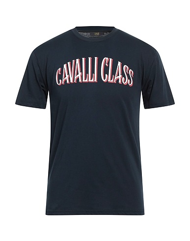 CAVALLI CLASS T-shirt Blu notte 100% Cotone