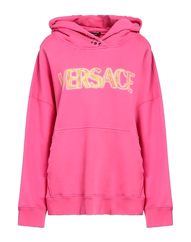 VERSACE Felpa Fucsia 100% Cotone, Metallo
