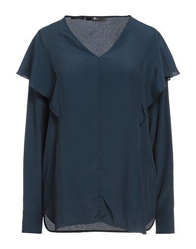 7 FOR ALL MANKIND Top Deep teal 69% Acetate, 31% Silk