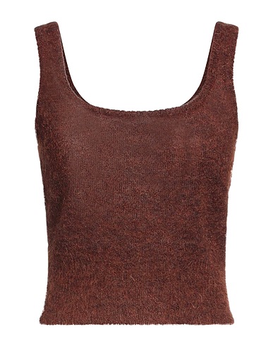 FEDERICA TOSI Top Dark brown 35% Mohair wool, 35% Alpaca wool, 30% Polyamide