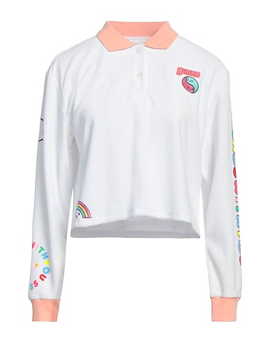 GUESS Polo shirt White 80% Cotton, 20% Polyester