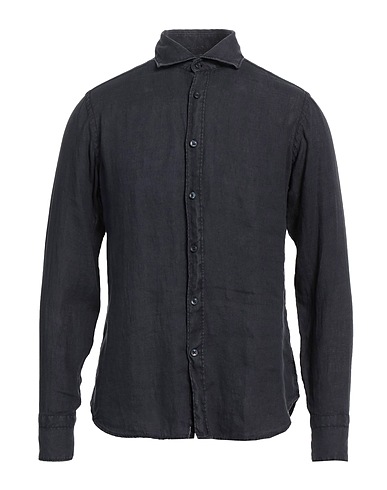 TINTORIA MATTEI 954 Camicia in lino Blu notte 100% Lino