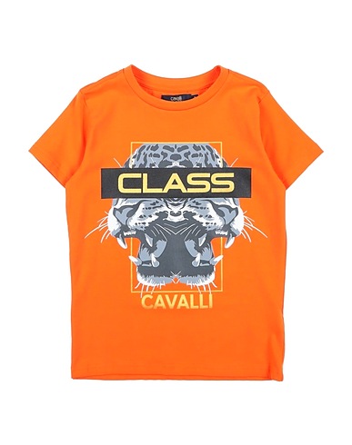 CAVALLI CLASS T-shirt Arancione 95% Cotone, 5% Elastan