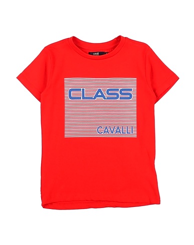 CAVALLI CLASS T-shirt Rosso 95% Cotone, 5% Elastan