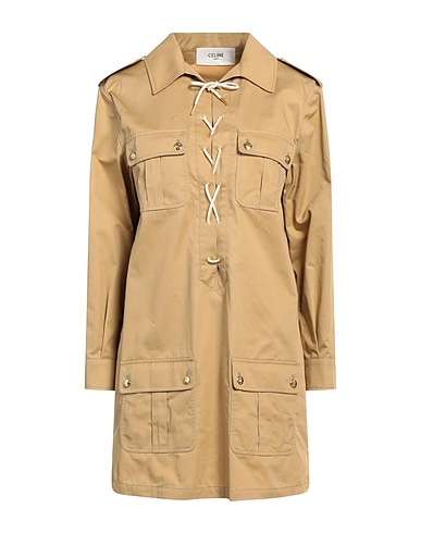 CELINE Shirt dress Camel 86% Cotton, 14% Linen
