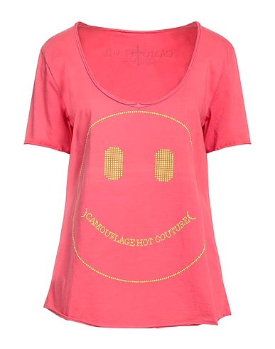 CAMOUFLAGE COUTURE T-shirt Fucsia 100% Cotone