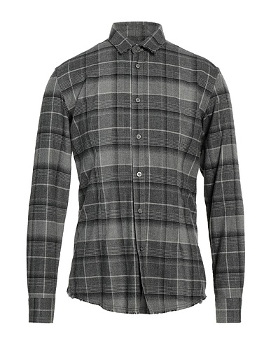 GREY DANIELE ALESSANDRINI Patterned shirt Grey 100% Cotton