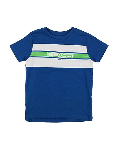 CAVALLI CLASS T-shirt Blu navy 95% Cotone, 5% Elastan