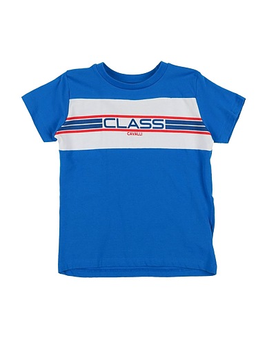 CAVALLI CLASS T-shirt Azure 95% Cotton, 5% Elastane