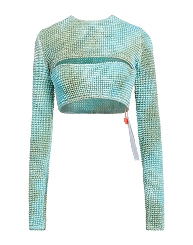 OFF-WHITE™ Top Turquoise 100% Viscose