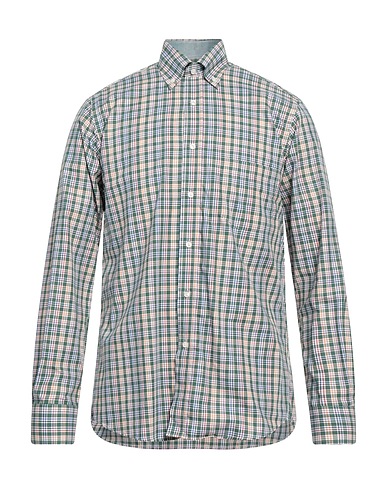 MIRTO Checked shirt Green 100% Cotton