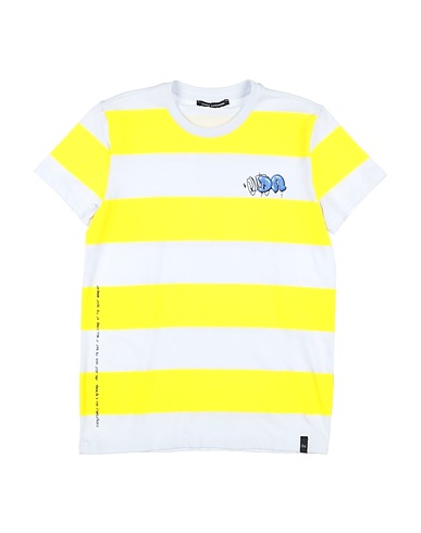 DANIELE ALESSANDRINI TOPWEAR Yellow 95% Cotton, 5% Elastane