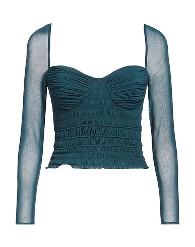 SELF-PORTRAIT Top Deep teal 95% Polyester, 5% Elastane