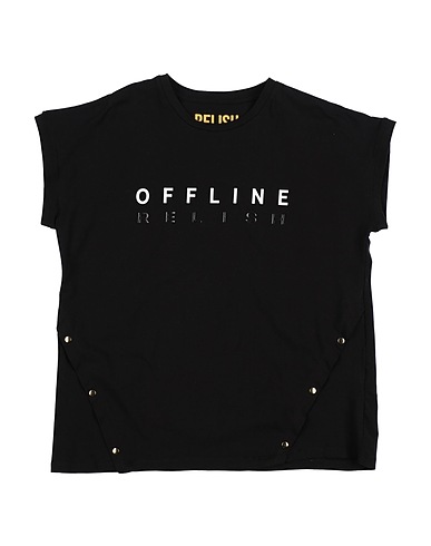 RELISH T-shirt Black 95% Cotton, 5% Elastane