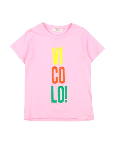 VICOLO T-Shirt Rosa 90% Baumwolle, 10% Elastan