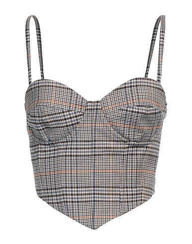 DONDUP Bustier Beige 63% Polyester, 34% Viscose, 3% Elastane