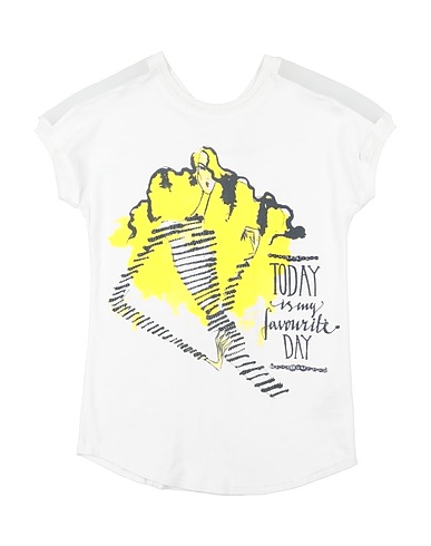 TO BE TOO T-shirt White 61% Viscose, 33% Cotton, 6% Elastane