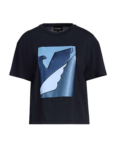 EMPORIO ARMANI T-shirt Midnight blue 100% Cotton